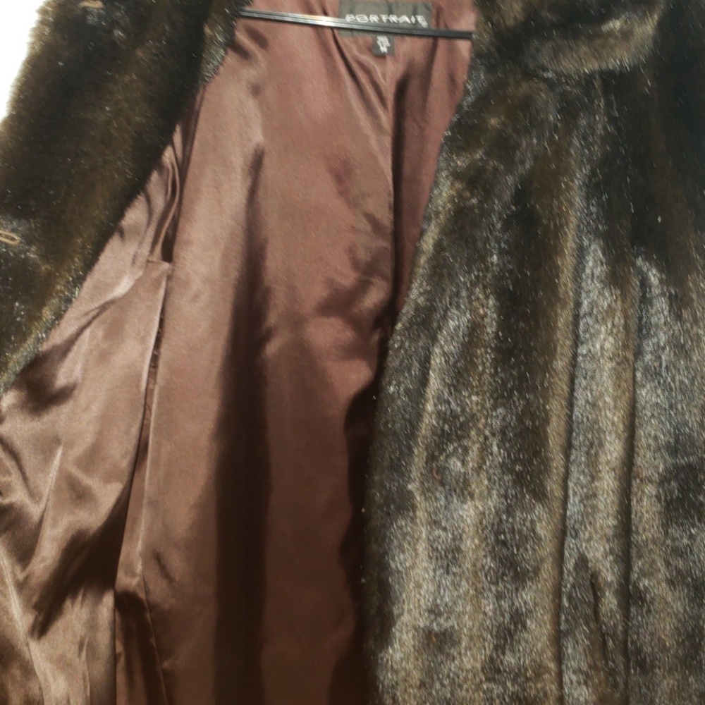 Faux mink coat